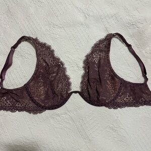 Victorias Secret Lace Underwire Bra- Plum